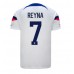 Billige Forenede Stater Giovanni Reyna #7 Hjemmebane Fodboldtrøjer VM 2022 Kortærmet